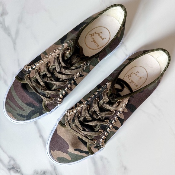 Jack Rogers Carter Camo Sneakers Sz 7 - Picture 9 of 9